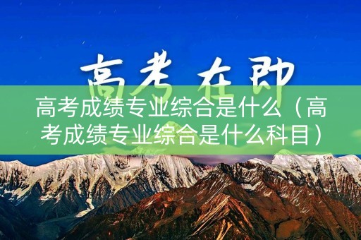 高考成绩专业综合是什么（高考成绩专业综合是什么科目）