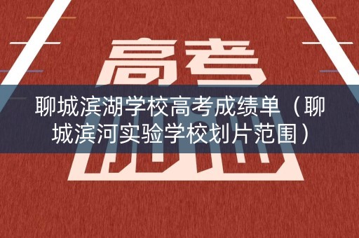 聊城滨湖学校高考成绩单（聊城滨河实验学校划片范围）