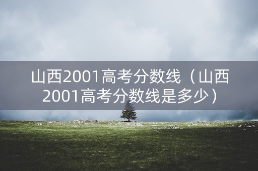 山西2001高考分数线（山西2001高考分数线是多少）