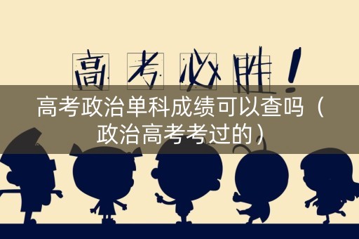 高考政治单科成绩可以查吗（政治高考考过的）