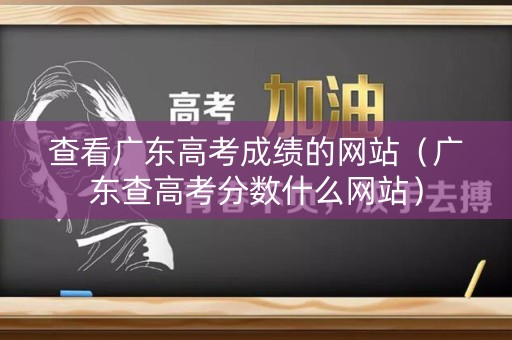 查看广东高考成绩的网站（广东查高考分数什么网站）