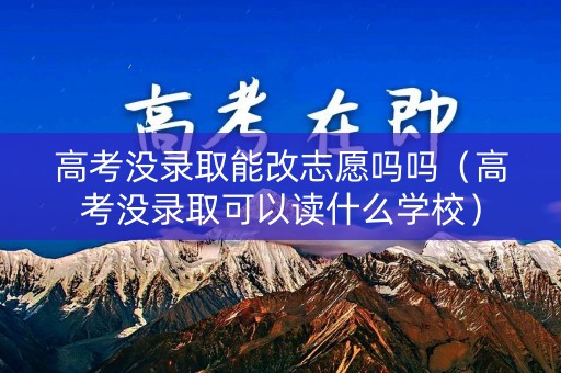 高考没录取能改志愿吗吗（高考没录取可以读什么学校）
