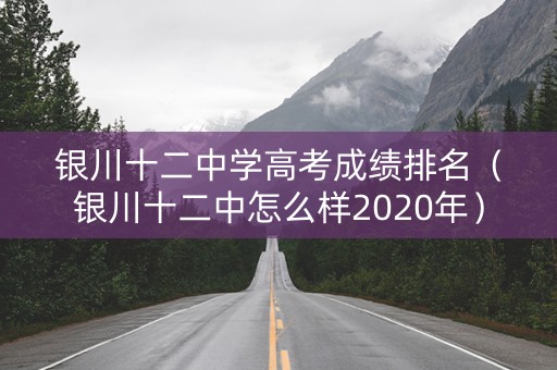 银川十二中学高考成绩排名（银川十二中怎么样2020年）