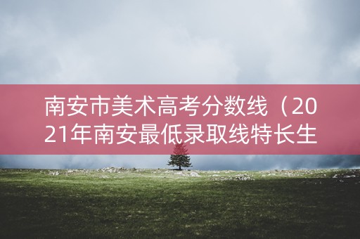 南安市美术高考分数线（2021年南安最低录取线特长生）