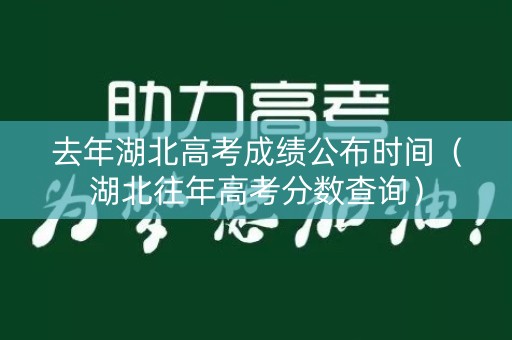 去年湖北高考成绩公布时间（湖北往年高考分数查询）