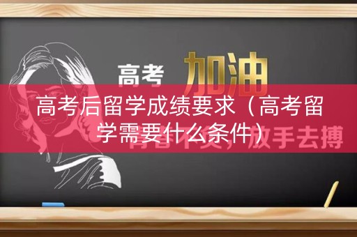 高考后留学成绩要求（高考留学需要什么条件）