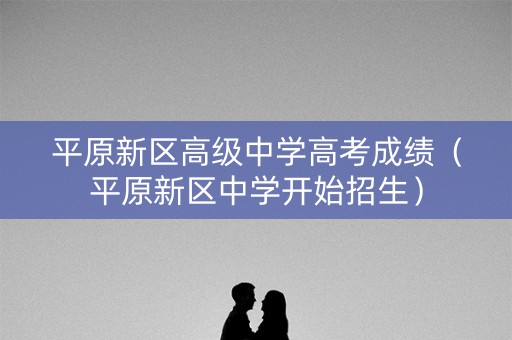 平原新区高级中学高考成绩（平原新区中学开始招生）