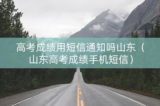 高考成绩用短信通知吗山东（山东高考成绩手机短信）