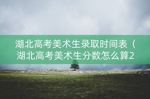 湖北高考美术生录取时间表（湖北高考美术生分数怎么算2020）