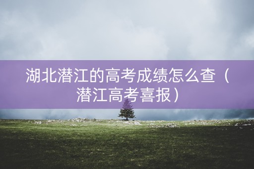 湖北潜江的高考成绩怎么查（潜江高考喜报）