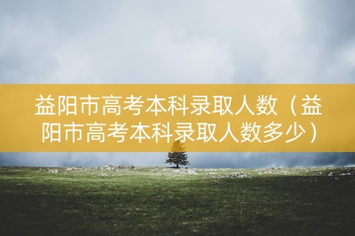 益阳市高考本科录取人数（益阳市高考本科录取人数多少）
