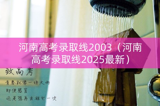 河南高考录取线2003（河南高考录取线2025最新）