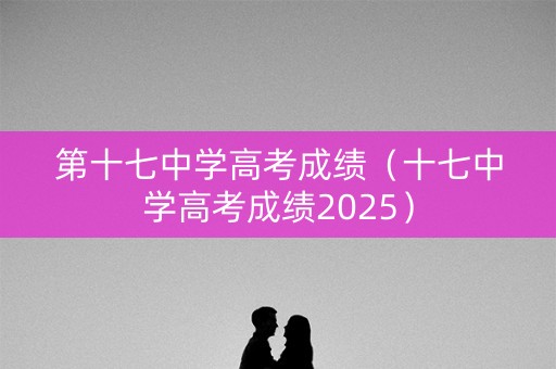 第十七中学高考成绩（十七中学高考成绩2025）