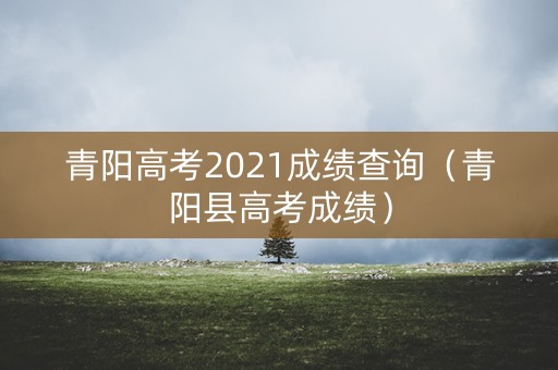 青阳高考2021成绩查询（青阳县高考成绩）