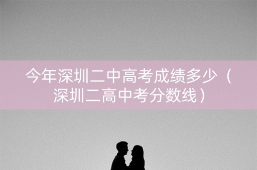 今年深圳二中高考成绩多少（深圳二高中考分数线）