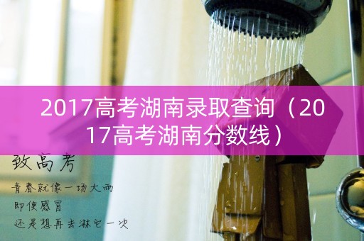 2017高考湖南录取查询（2017高考湖南分数线）