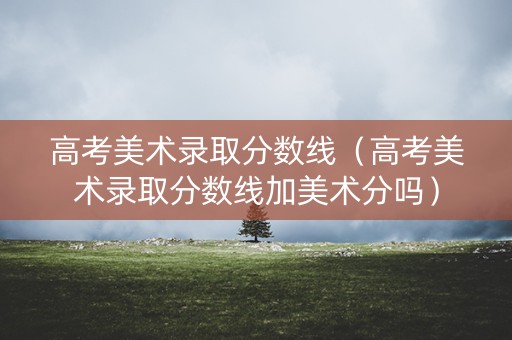 高考美术录取分数线（高考美术录取分数线加美术分吗）