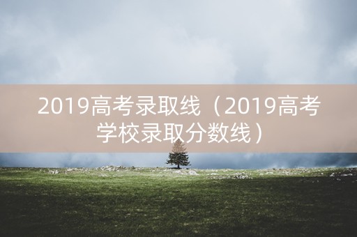 2019高考录取线（2019高考学校录取分数线）