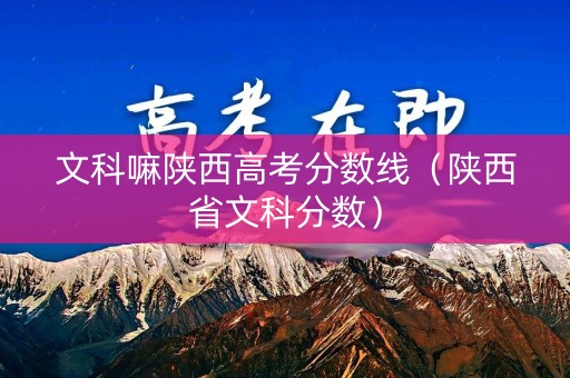文科嘛陕西高考分数线（陕西省文科分数）