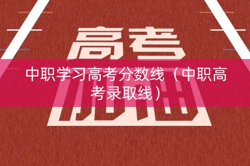 中职学习高考分数线（中职高考录取线）