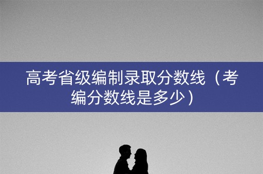 高考省级编制录取分数线（考编分数线是多少）