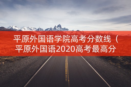 平原外国语学院高考分数线（平原外国语2020高考最高分）