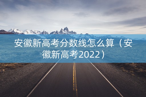 安徽新高考分数线怎么算（安徽新高考2022）