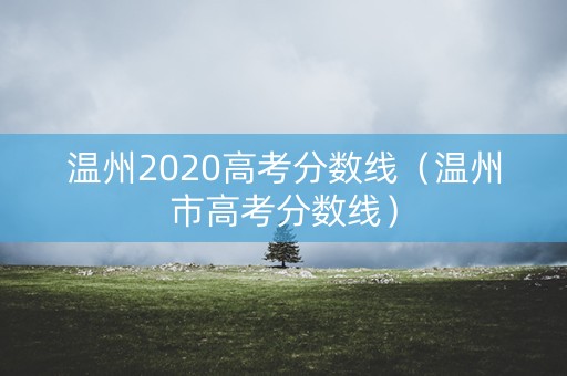 温州2020高考分数线（温州市高考分数线）