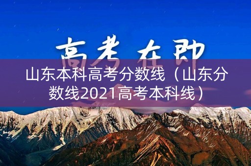 山东本科高考分数线（山东分数线2021高考本科线）