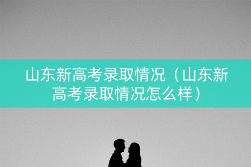 山东新高考录取情况（山东新高考录取情况怎么样）