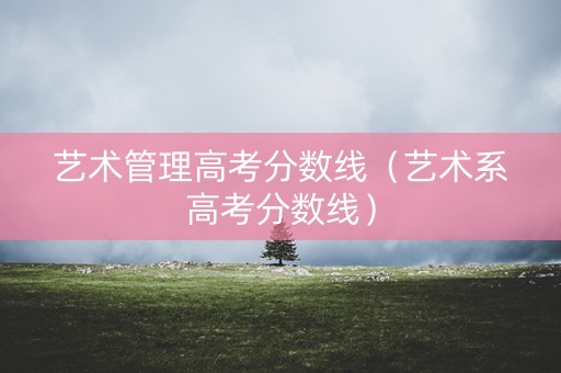 艺术管理高考分数线（艺术系高考分数线）