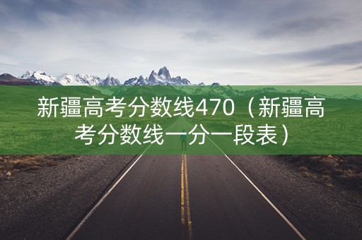 新疆高考分数线470（新疆高考分数线一分一段表）