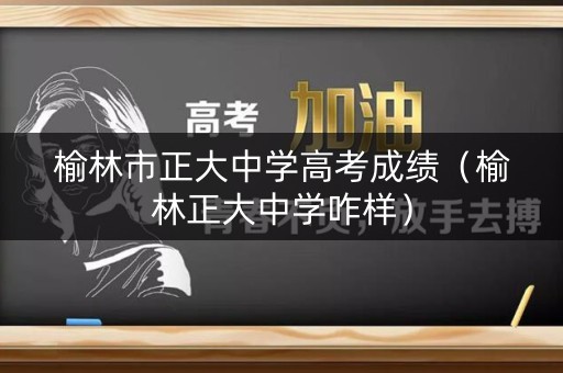 榆林市正大中学高考成绩（榆林正大中学咋样）