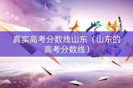 真实高考分数线山东（山东的高考分数线）