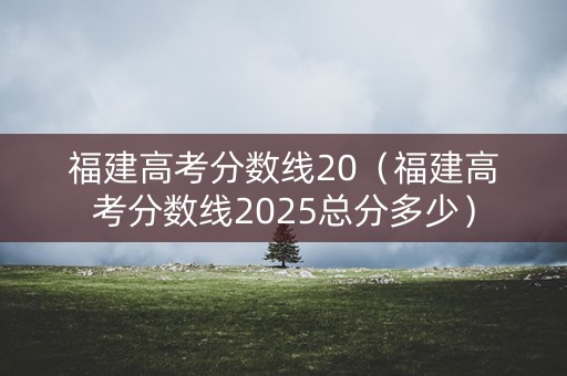 福建高考分数线20（福建高考分数线2025总分多少）