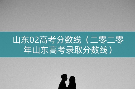山东02高考分数线（二零二零年山东高考录取分数线）