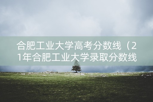 合肥工业大学高考分数线（21年合肥工业大学录取分数线）
