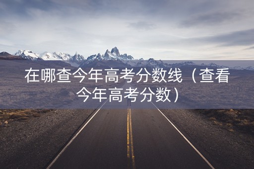 在哪查今年高考分数线（查看今年高考分数）