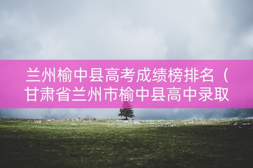 兰州榆中县高考成绩榜排名（甘肃省兰州市榆中县高中录取分数线）