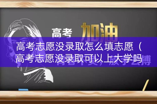 高考志愿没录取怎么填志愿（高考志愿没录取可以上大学吗）