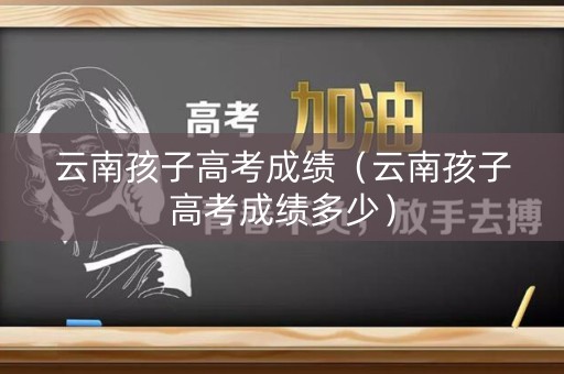 云南孩子高考成绩（云南孩子高考成绩多少）