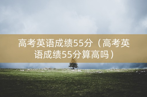 高考英语成绩55分（高考英语成绩55分算高吗）