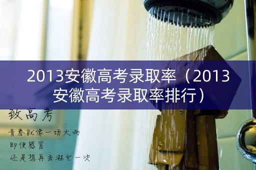 2013安徽高考录取率（2013安徽高考录取率排行）