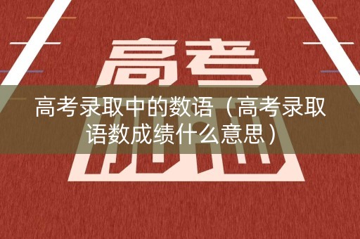 高考录取中的数语(高考录取语数成绩什么意思) 高考录取中的数语(高考录取语数成绩什么意思)