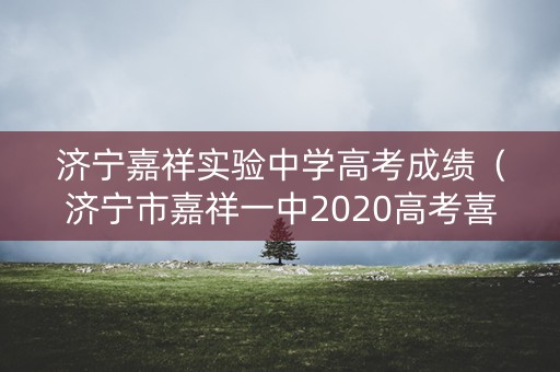 济宁嘉祥实验中学高考成绩(济宁市嘉祥一中2020高考喜报) 济宁嘉祥实验中学高考成绩(济宁市嘉祥一中2020高考喜报)