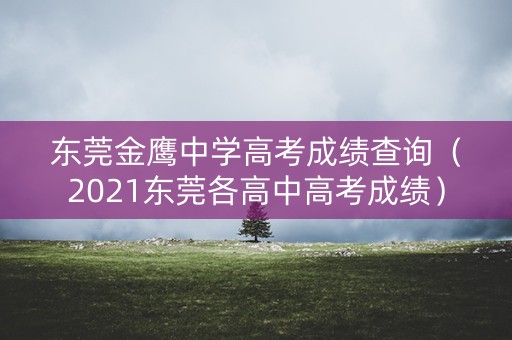 东莞金鹰中学高考成绩查询(2021东莞各高中高考成绩) 东莞金鹰中学高考成绩查询(2021东莞各高中高考成绩)