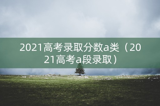 2021高考录取分数a类(2021高考a段录取) 2021高考录取分数a类(2021高考a段录取)