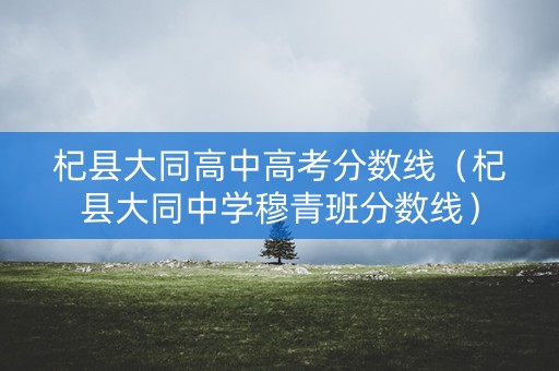 杞县大同高中高考分数线(杞县大同中学穆青班分数线) 杞县大同高中高考分数线(杞县大同中学穆青班分数线)