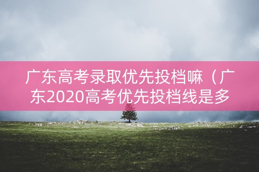 广东高考录取优先投档嘛(广东2020高考优先投档线是多少分) 广东高考录取优先投档嘛(广东2020高考优先投档线是多少分)