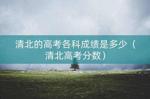 清北的高考各科成绩是多少（清北高考分数）